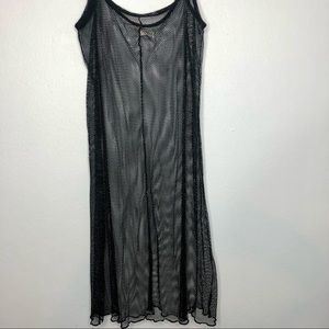 Black Mesh Swimsuit Cover Up